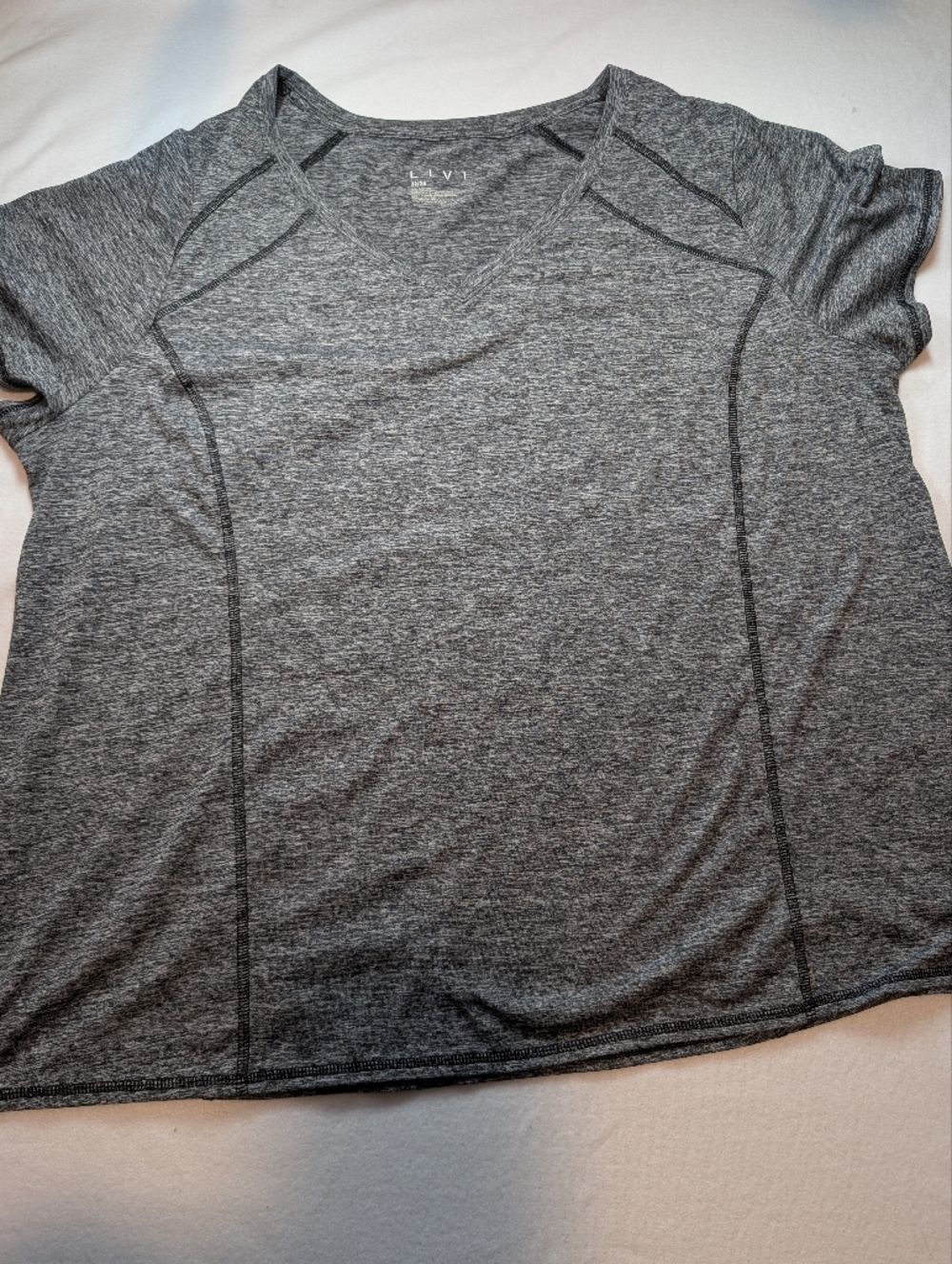 Livi‎ Active Heather Gray Short-Sleeve Performance Shirt